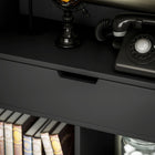 HOMCOM Tall Bookshelf with Drawer - Black-Drawer Inner Dimension: 20.5" W x 7.5" D x 3.3" H (52 x 19 x 8.5 cm)