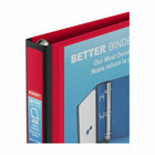 Staples Better Binder - 1-1/2" - Red-Framed clear window makes these ideal for use as presentation binders