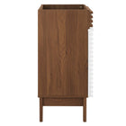 Modway Render 18" Bathroom Vanity Cabinet - White/Walnut-Sink Basin Not Included