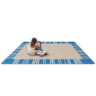 Joy Carpets Seeing Stripes Area Rug - 7'8" x 10'9" - Pastel-Impervion antimicrobial protection resists growth of bacteria and controls odors before they start