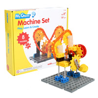 Learning Advantage edxeducation My Gears - Machine Set - Set of 181-Create dynamic, moving models: This 181-piece set features instructions for 8 dynamic machine and vehicle models. Follow our activity guide or experiment with your own engineering creations!