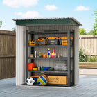 Outsunny 5 x 3 FT Outdoor Storage Shed with Sliding Door & Sloped Roof-Sloped roof to prevent water accumulation
