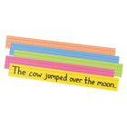 Pacon Sentence Strips - 1-1/2" Ruled 3" x 24" - Assorted Colors - 2 Packs of 100-Use the bright colors to color-code parts of a sentence for students to build their own sentences