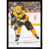 Evgeni Malkin Pittsburgh Penguins Skating - Framed Canvas - 22" x 31"-Premium canvas print with gallery-wrapped edges