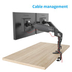 ShoppingAll Fully Adjustable Pneumatic Dual Gas Spring Monitor Desk Clamp Mount - Black-All necessary tools are included in the box for smooth and quick installation