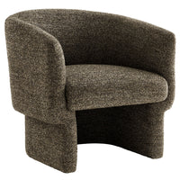 Modway Muse Boucle Fabric Barrel Accent Chair - Antique-Dense Foam Padding