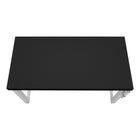 Monarch Specialties 7684 48" Computer Desk - Black/Adj.Height/ Silver Metal-10