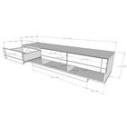 Nexera Rustik 72" TV Stand With 3-Drawers - Black-Top quality melamine finish, which is scratch, stain and water-resistant for your every day purpose