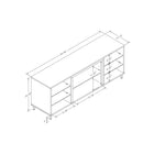Manhattan Comfort - Meuble TV moderne Brighton 60 po - Blanc-Garantie limitée du fabricant de 30 jours