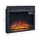 Manhattan Comfort Electric Fireplace Insert - Black-Electric Fireplace with Remote Control for Changes on Visual Glow and Heat