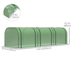Outsunny 9.7' x 3' x 2.6' PE Mini Tunnel Greenhouse with Steel Frame & Zipped Doors- Roll-up zippered doors allow for easy access and well air ventilation     
 