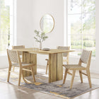 Modway Amistad 60" Wood Dining Table - Oak-Seats Up to 6