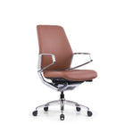 DecentLiving Standard Height-Back Office Chair - Brown-Heavy duty casting aluminum body system