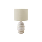 Monarch Specialties 17" H Contemporary Table Lamp - Ivory Ceramic / Beige Shade-This 17"h table lamp features a chic, glazed ivory ceramic base in an elongated beehive shape and a beige shade, adding a contemporary touch in your living room, bedroom, or home office space