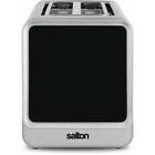 Salton Touchscreen Long Slot 4 Slice Toaster - Stainless Steel-Removable crumb tray for easy cleaning and self-adjusting guides center bread to toast evenly 