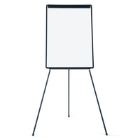 Staples Adjustable Dry-Erase Whiteboard/Presentation Easel - 30" x 42" - Black-Tripod with magnetic steel dry-erase board with integrated easel pad holder