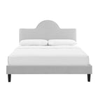 Modway Soleil Performance Velvet Full Bed - Light Grey-Assembly Required