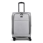 Bugatti Reborn 3-Piece Softside Luggage Set - Grey-Double 360-degree dual spinner wheels for effortless, smooth and quiet rolling (8 wheels)