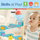 Melissa & Doug Rollables Wooden Ocean Slide Infant and Toddler Toy - 5 Pieces-Makes a great gift for infants and toddlers, ages 12 months to 2 years, for hands-on, screen-free play and developmental skill-building; product made with FSC-certified materials that support responsible forestry; applies to new inventory only (FSC C156584)
