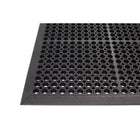Edgewood Competitor Series Heavy Duty Open Top Anti-Fatigue Mat - 3' W x 5' L x 7/8" D - Black-Perforated face style for drainage