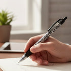 Zebra Z-Grip Retractable Ballpoint Pen - 1.0mm - Black - Assorted Soccer-Sturdy Metal Clip