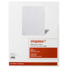 Staples Polypropylene Project Pockets - Letter Size - 8-1/2" x 11" - Clear - 25 Pack-Sealed on both sides to hold documents securely