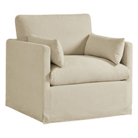 Modway Wellfleet Slipcovered Linen-Blend Armchair - Linen-Slipcovered Accent Chair
