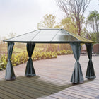 Outsunny Marquee Outdoor Patio Gazebo Party Tent Shelter - 10' x 13' - Grey-Metal and aluminium blend frame, extra strong and sturdy to keep the gazebo upright and in place 