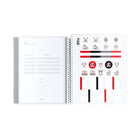 Hilroy Hockey Canada One Leaf Notebook - 10-1/2 H x 8-5/8" W - White-Scheduling Page