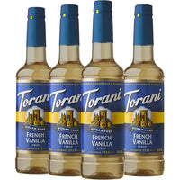 Torani Sugar Free French Vanilla Syrup - 750 mL - 4 Pack-With zero calories, this syrup delivers all the creamy goodness and no sugar