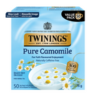Twinings Pure Camomile Herbal Tea Bags - 50 Pack-Made with pure camomile carefully picked at the peak of freshness for a delicate flavour and soft floral aroma