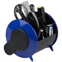 JAM Paper Desk Organizer Supply Set - 5 x 5 x 5 - Round - Blue-Colour: Blue