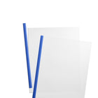 Staples Slide-Grip Report Cover - 6 Pack-Clear plastic covers with solid-coloured, slide-off spines