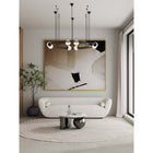 Manhattan Comfort Laurel 31.49" Modern Glam Coffee Table - Black-Beautiful Sintered Stone Table Top