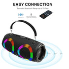 MyBat Pro Vibebuddy Plus Portable Bluetooth Wireless Speaker - Black-USB output doubles as a power bank for charging devices