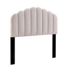 Modway Veronique Performance Velvet Twin Headboard - Pink-Channel Tufted Headboard