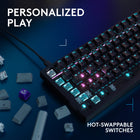 Logitech G316 X 98 Gaming Keyboard - Tactile - Black-Premium sound and feel: Gasket-mounted structure with sound-dampening silicone and foam layers provides a refined, quiet typing experience and satisfying tactile feedback
