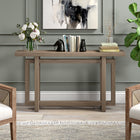 Hudson&Canal Breslow 55"W Console Table - Antiqued Grey Oak-Features easy assembly