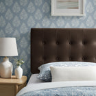 Modway Emily Stain-Resistant Performance Velvet Twin Size Headboard - Chocolate Brown-Twin Size Headboard