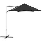 Outsunny Offset Patio Umbrella with 360° Rotation - 8.5' - Black-Offset cantilever umbrella provides shade and protects you from the sun
