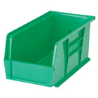 Kleton Stack & Hang Bin - 5-1/2" W x 5" H x 10-7/8" D - Green-Designed to hang from bin racks, panels, rails and carts