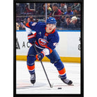 Frameworth Matthew Schaefer New York Islanders Portrait - Framed Canvas - 22.5" x 31.5"-Officially licensed by the NHL and NHLPA featuring Matthew Schaefer - the 1st overall pick of the 2025 NHL Draft and a rare elite defensive prospect
