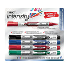 BIC Intensity Advanced Fine Point Pocket Style Dry Erase Marker - Assorted Colours – 4 Pack-Delivers both low odour and bold writing