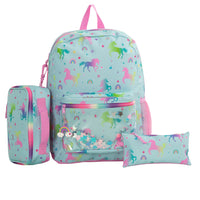 SMASH Junior Journey 3-Piece Backpack Set - Unicorn-Insulated zippered lunch bag