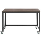 Modway Vivify 47" Computer Office Desk - Grey Walnut-Grey Powder Coated Steel Frame