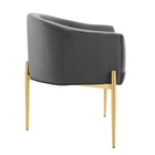 Modway Savour Tufted Performance Velvet Accent Chairs - Grey - 2 Pack-Chair Weight Capacity: 300 lbs.