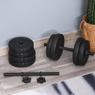 Soozier Adjustable 2 x 22 lb Weight Dumbbell Set for Weight Fitness Training Exercise - Black - Pair-The non-slip grain grip can generate good force friction, while increasing comfort and safety 
