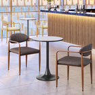 Zuo Bite Bistro Table - Grey/Black-Maximum Weight Capacity: 65