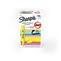 Sharpie Chisel Tip Tank-Style Highlighters - Yellow - 12 Pack-SMEAR GUARD ink—specially formulated to resist smearing