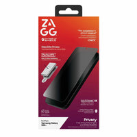 ZAGG InvisibleShield Glass Elite 2-Way Privacy Screen Protector for Galaxy S26+-Privacy Protection: The two-way privacy filter provides full-screen privacy when viewed from either side